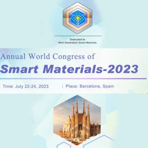 The fruitful conference program includes plenary lectures, breakou. . 7th annual world congress of smart materials2023 sapporo